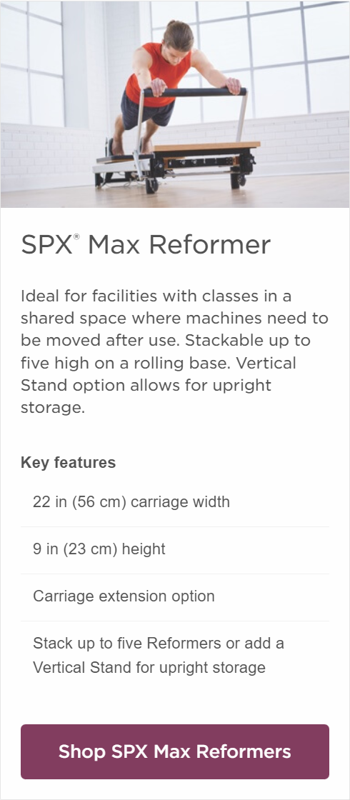 SPX® Max Reformer  Merrithew® Pilates Reformers