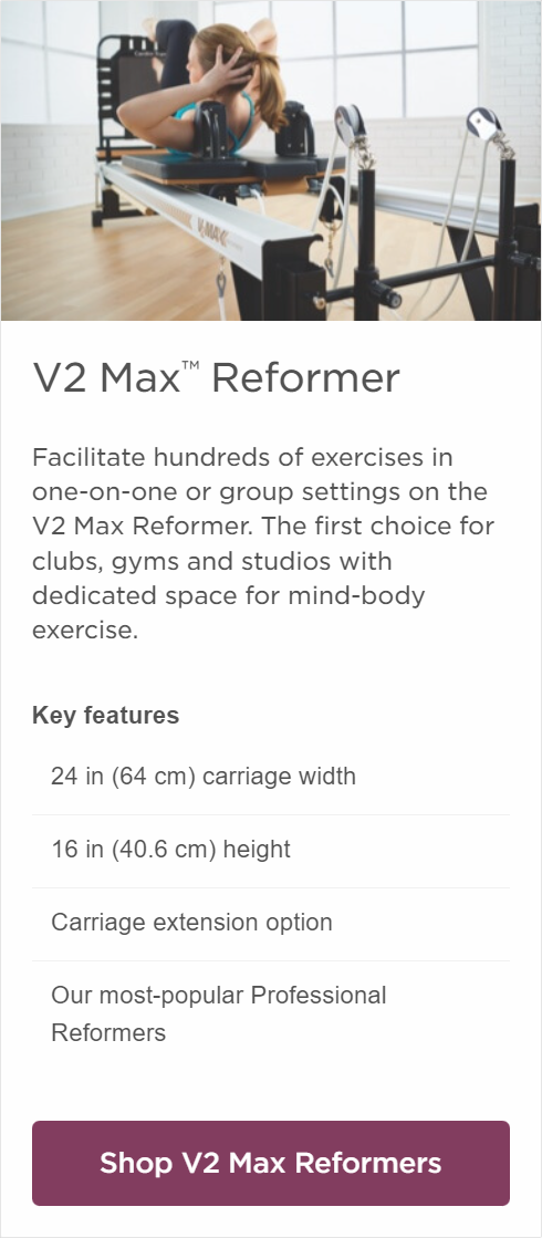 Dynamic V2 Max™ Pilates Reformer from Merrithew™ Health and Fitness